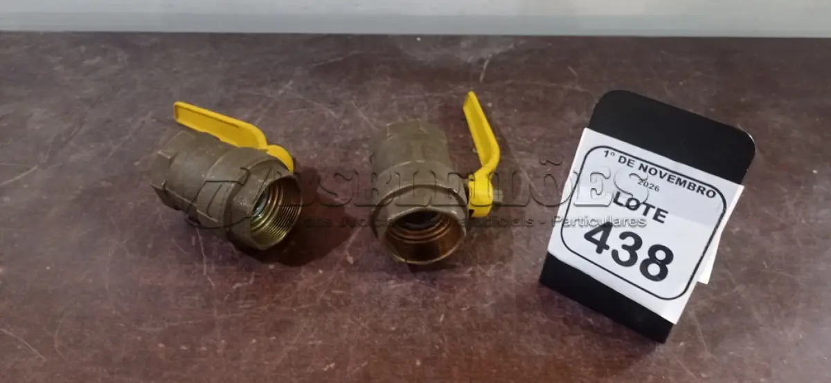 LOTE 438 - 02 REGISTROS ESFERA DE 2’’ DE METAL. (NO ESTADO) ATENÇÃO! FAZER A VISITAÇÃO ANTES DE ARREMATAR, NÃO SABEMOS SE FUNCIONA, LEILÃO NÃO TEM GARANTIA E NEM DEVOLUÇÃO, SUJEITO A POSSÍVEIS AVARIAS VISÍVEIS/OCULTAS E/OU AUSÊNCIA DE COMPONENTES.