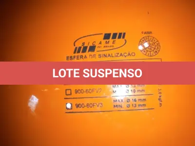 LOTE 037 - 09 ESFERAS DE SINALIZAÇÃO MODELO 900-60FV3 (NO ESTADO, NÃO SABEMOS SE FUNCIONA. LEILÃO NÃO TEM GARANTIA E NEM DEVOLUÇÃO).