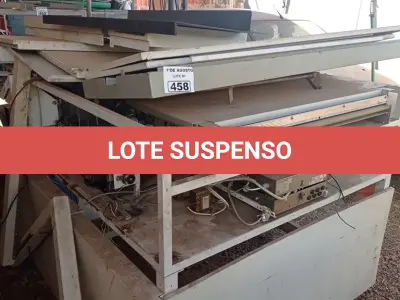 LOTE 654 - 01 SUCATA DE MAQUINÁRIO GRÁFICO. (NO ESTADO, LEILÃO NÃO TEM GARANTIA E NEM DEVOLUÇÃO, SUJEITO A POSSÍVEIS AVARIAS VISÍVEIS/OCULTAS E/OU AUSÊNCIA DE COMPONENTES).