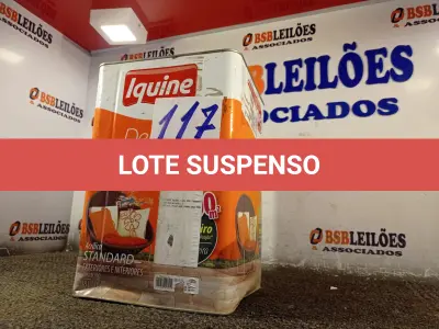 LOTE 117 - 01 LATA DE TINTA IQUINE 18L. (NO ESTADO, NÃO SABEMOS SE FUNCIONA. LEILÃO NÃO TEM GARANTIA E NEM DEVOLUÇÃO).