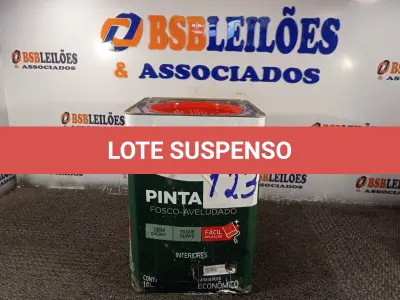 LOTE 123 - 01 LATA DE TINTA PARA PISO IQUINE 18L. (NO ESTADO, NÃO SABEMOS SE FUNCIONA. LEILÃO NÃO TEM GARANTIA E NEM DEVOLUÇÃO).