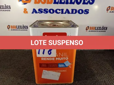 LOTE 118 - 01 LATA DE TINTA IQUINE 18L. (NO ESTADO, NÃO SABEMOS SE FUNCIONA. LEILÃO NÃO TEM GARANTIA E NEM DEVOLUÇÃO).