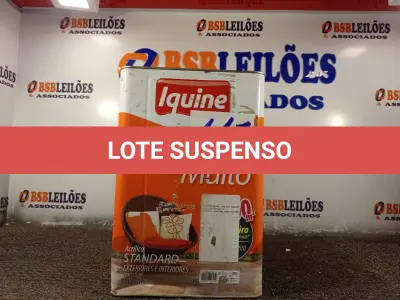 LOTE 117 - 01 LATA DE TINTA IQUINE 18L. (NO ESTADO, NÃO SABEMOS SE FUNCIONA. LEILÃO NÃO TEM GARANTIA E NEM DEVOLUÇÃO).