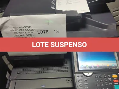 LOTE 013 - 01 MULTIFUNCIONAL MONO LASER_KYOCERA TASKALFA 5002I + GRAMPEADOR 50 FLS + GABINETE COM RODAS ; 03 MULTIFUNCIONAL MONO LASER_KYOCERA TASKALFA 3010I + GRAMPEADOR 50 FLS + GABINETE COM RODAS (NO ESTADO)