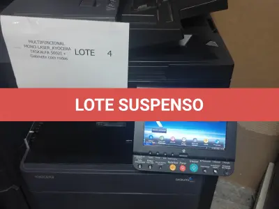 LOTE 004 - MULTIFUNCIONAL MONO LASER_KYOCERA TASKALFA 5002I + GABINETE COM RODAS