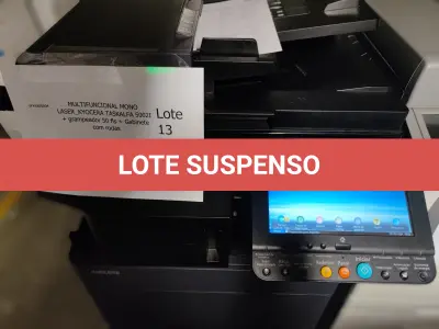 LOTE 013 - 01 MULTIFUNCIONAL MONO LASER_KYOCERA TASKALFA 5002I + GRAMPEADOR 50 FLS + GABINETE COM RODAS ; 03 MULTIFUNCIONAL MONO LASER_KYOCERA TASKALFA 3010I + GRAMPEADOR 50 FLS + GABINETE COM RODAS (NO ESTADO)