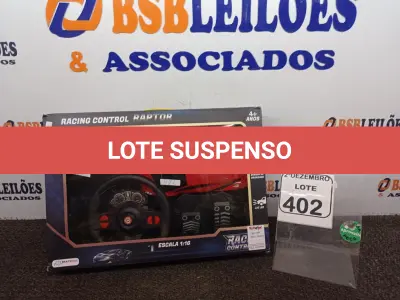 LOTE 402 - 01 CARRINHO DE CONTROLE REMOTO. (NO ESTADO) ATENÇÃO! FAZER A VISITAÇÃO ANTES DE ARREMATAR, NÃO SABEMOS SE FUNCIONA. LEILÃO NÃO TEM GARANTIA E NEM DEVOLUÇÃO, SUJEITO A POSSÍVEIS AVARIAS VISÍVEIS/OCULTAS E/OU AUSÊNCIA DE COMPONENTES.
