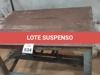 LOTE 634 - 01 BANCADA DE FERRO PARA MARCENARIA.  (NO ESTADO) ATENÇÃO! FAZER A VISITAÇÃO ANTES DE ARREMATAR, NÃO SABEMOS SE FUNCIONA, LEILÃO NÃO TEM GARANTIA E NEM DEVOLUÇÃO, SUJEITO A POSSÍVEIS AVARIAS VISÍVEIS/OCULTAS E/OU AUSÊNCIA DE COMPONENTES.
