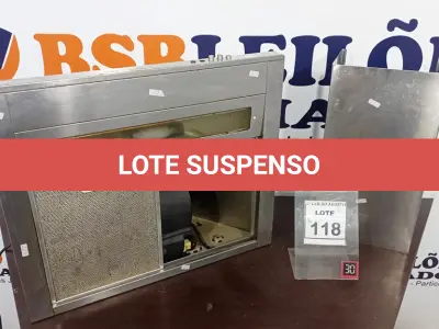 LOTE 118 - 01 COIFA 60CM MARCA CONTINENTAL. (NO ESTADO) ATENÇÃO! FAZER A VISITAÇÃO ANTES DE ARREMATAR, NÃO SABEMOS SE FUNCIONA. LEILÃO NÃO TEM GARANTIA E NEM DEVOLUÇÃO, SUJEITO A POSSÍVEIS AVARIAS VISÍVEIS/OCULTAS E/OU AUSÊNCIA DE COMPONENTES.