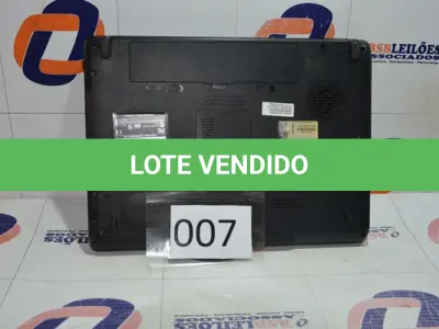 LOTE 007 - 01 NOTEBOOK MARCA WINDOWS VISTA MARCA TOSHIBA.(NO ESTADO)