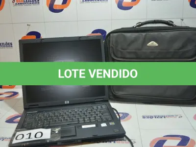 LOTE 010 - 01 NOTEBOOK MARCA HP COM MALETA.(NO ESTADO)