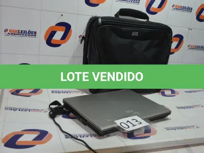 LOTE 013 - 01 NOTEBOOK MARCA WINDOWS VISTA MARCA HP COM MALETA.(NO ESTADO)