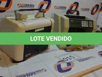 LOTE 015 - 02 MÁQUINAS DE CONTAR CÉDULAS, SENDO 01 MARCA CONDATA E 01 KSC. (NO ESTADO)