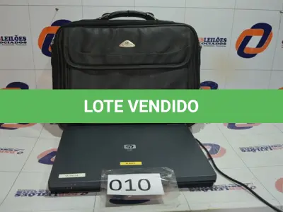 LOTE 010 - 01 NOTEBOOK MARCA HP COM MALETA.(NO ESTADO)