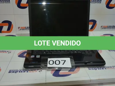 LOTE 007 - 01 NOTEBOOK MARCA WINDOWS VISTA MARCA TOSHIBA.(NO ESTADO)