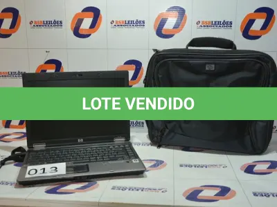 LOTE 013 - 01 NOTEBOOK MARCA WINDOWS VISTA MARCA HP COM MALETA.(NO ESTADO)