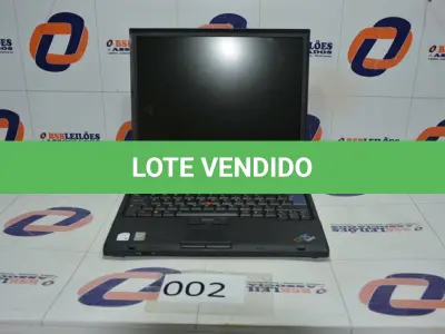 LOTE 002 - 01 NOTEBOOK MARCA LENOVO T60.(NO ESTADO)