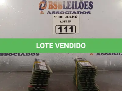 LOTE 111 - 01 LOTE COM VÁRIAS MEMORIAS PARA PC MARCAS E MODELOS DIVERSOS. (NO ESTADO, LEILÃO NÃO TEM GARANTIA E NEM DEVOLUÇÃO, SUJEITO A POSSÍVEIS AVARIAS VISÍVEIS/OCULTAS E/OU AUSÊNCIA DE COMPONENTES).