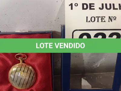 LOTE 022 - 01 RELÓGIO DE BOLSO ANALÓGICO. (NO ESTADO, LEILÃO NÃO TEM GARANTIA E NEM DEVOLUÇÃO, SUJEITO A POSSÍVEIS AVARIAS VISÍVEIS/OCULTAS E/OU AUSÊNCIA DE COMPONENTES).