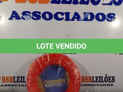 LOTE 012 - 01 ROLO DE CABO FLEXÍVEL MARCA COBRECON 1X2,5MM NA COR VERMELHA. (NO ESTADO, LEILÃO NÃO TEM GARANTIA E NEM DEVOLUÇÃO, SUJEITO A POSSÍVEIS AVARIAS VISÍVEIS/OCULTAS E/OU AUSÊNCIA DE COMPONENTES).