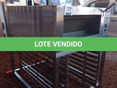 LOTE 402 - 01 FORNO INDUSTRIAL PARA PADARIA ELETRICO/GÁS MARCA TECHNIPAN. (NO ESTADO, LEILÃO NÃO TEM GARANTIA E NEM DEVOLUÇÃO, SUJEITO A POSSÍVEIS AVARIAS VISÍVEIS/OCULTAS E/OU AUSÊNCIA DE COMPONENTES).