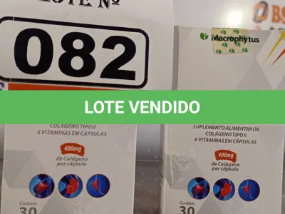 LOTE 082 - 04 CAIXAS DE CARTIFLAN, SUPLEMENTO ALIMENTAR DE COLÁGENO TIPO2 E VITAMINAS EM CAPSULAS DE 475MG COM 30 CAPSULAS CADA. (NO ESTADO, LEILÃO NÃO TEM GARANTIA E NEM DEVOLUÇÃO, SUJEITO A POSSÍVEIS AVARIAS VISÍVEIS/OCULTAS E/OU AUSÊNCIA DE COMPONENTES).