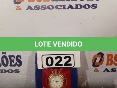 LOTE 022 - 01 RELÓGIO DE BOLSO ANALÓGICO. (NO ESTADO, LEILÃO NÃO TEM GARANTIA E NEM DEVOLUÇÃO, SUJEITO A POSSÍVEIS AVARIAS VISÍVEIS/OCULTAS E/OU AUSÊNCIA DE COMPONENTES).