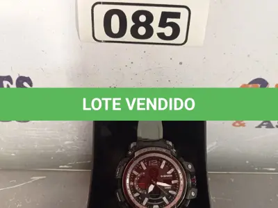 LOTE 085 - 01 RELÓGIO DE PULSO ANALÓGICO. (NO ESTADO, LEILÃO NÃO TEM GARANTIA E NEM DEVOLUÇÃO, SUJEITO A POSSÍVEIS AVARIAS VISÍVEIS/OCULTAS E/OU AUSÊNCIA DE COMPONENTES).