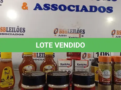 LOTE 106 - 03 CAIXAS DE XANTCLER, SUPLEMENTO ALIMENTAR LIQUIDO, 03 POTES DE MEL, 03 POTES DE SAL ROSA 250G, 03 FRASCOS DE TEMPERO SEM SÓDIO, 03 FRASCOS DE INGLESA LAPON 450ML. (NO ESTADO, LEILÃO NÃO TEM GARANTIA E NEM DEVOLUÇÃO, SUJEITO A POSSÍVEIS AVARIAS VISÍVEIS/OCULTAS E/OU AUSÊNCIA DE COMPONENTES).