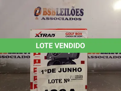 LOTE 420 - 01 CAIXA DE SOM BLUETOOTH XTRAD GOLF BOX. (NO ESTADO, LEILÃO NÃO TEM GARANTIA E NEM DEVOLUÇÃO, SUJEITO A POSSÍVEIS AVARIAS VISÍVEIS/OCULTAS E/OU AUSÊNCIA DE COMPONENTES).