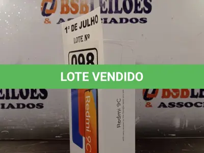 LOTE 098 - 01 TELEFONE CELULAR REDMI 9C. (NO ESTADO, LEILÃO NÃO TEM GARANTIA E NEM DEVOLUÇÃO, SUJEITO A POSSÍVEIS AVARIAS VISÍVEIS/OCULTAS E/OU AUSÊNCIA DE COMPONENTES).