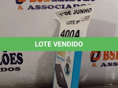 LOTE 400 - 01 POWER BANK 5.000MHA. (NO ESTADO, LEILÃO NÃO TEM GARANTIA E NEM DEVOLUÇÃO, SUJEITO A POSSÍVEIS AVARIAS VISÍVEIS/OCULTAS E/OU AUSÊNCIA DE COMPONENTES).
