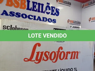 LOTE 494 - 12 LITROS DE LYSOFORM. (NO ESTADO, LEILÃO NÃO TEM GARANTIA E NEM DEVOLUÇÃO, SUJEITO A POSSÍVEIS AVARIAS VISÍVEIS/OCULTAS E/OU AUSÊNCIA DE COMPONENTES).