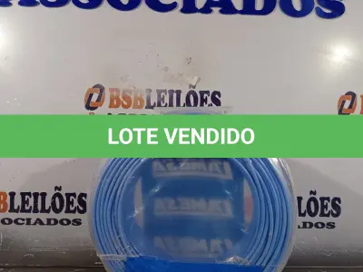 LOTE 069 - 01 ROLO DE CABO FLEXÍVEL MARCA LAMESA 1X4MM NA COR AZUL. (NO ESTADO, LEILÃO NÃO TEM GARANTIA E NEM DEVOLUÇÃO, SUJEITO A POSSÍVEIS AVARIAS VISÍVEIS/OCULTAS E/OU AUSÊNCIA DE COMPONENTES).