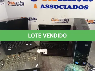 LOTE 463 - 01 CPU, 02 NOTEBOOK’S E 01 MESA DE SOM MARCAS E MODELOS DIVERSOS PARA RETIRADA DE PEÇAS.  (NO ESTADO, LEILÃO NÃO TEM GARANTIA E NEM DEVOLUÇÃO, SUJEITO A POSSÍVEIS AVARIAS VISÍVEIS/OCULTAS E/OU AUSÊNCIA DE COMPONENTES).