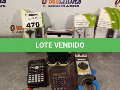 LOTE 470 - 01 LNBF BANDA KU, 03 CARREGADORES, 01 ALICATE AMPERÍMETRO E 02 CALCULADORAS CIENTÍFICA. (NO ESTADO, LEILÃO NÃO TEM GARANTIA E NEM DEVOLUÇÃO, SUJEITO A POSSÍVEIS AVARIAS VISÍVEIS/OCULTAS E/OU AUSÊNCIA DE COMPONENTES).