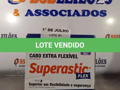 LOTE 065 - 01 ROLO DE CABO FLEXÍVEL SUPERASTIC 1X2,5MM NA COR VERDE SOM AMARELO. (NO ESTADO, LEILÃO NÃO TEM GARANTIA E NEM DEVOLUÇÃO, SUJEITO A POSSÍVEIS AVARIAS VISÍVEIS/OCULTAS E/OU AUSÊNCIA DE COMPONENTES).