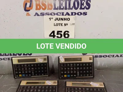 LOTE 456 - 04 CALCULADORAS CIENTIFICAS MARCAS HP. (NO ESTADO, LEILÃO NÃO TEM GARANTIA E NEM DEVOLUÇÃO, SUJEITO A POSSÍVEIS AVARIAS VISÍVEIS/OCULTAS E/OU AUSÊNCIA DE COMPONENTES).