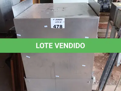 LOTE 478 - 01 LAVA LOUÇAS INDUSTRIAL. (NO ESTADO, LEILÃO NÃO TEM GARANTIA E NEM DEVOLUÇÃO, SUJEITO A POSSÍVEIS AVARIAS VISÍVEIS/OCULTAS E/OU AUSÊNCIA DE COMPONENTES).