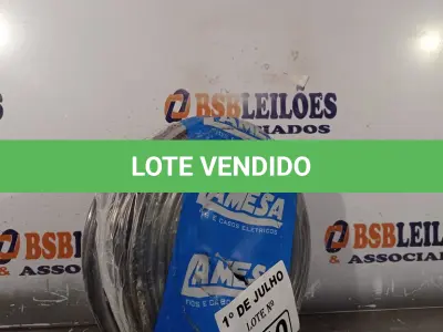 LOTE 110 - 01 ROLO DE CABO FLEXÍVEL MARCA LAMESA 1X4MM NA COR PRETA. (NO ESTADO, LEILÃO NÃO TEM GARANTIA E NEM DEVOLUÇÃO, SUJEITO A POSSÍVEIS AVARIAS VISÍVEIS/OCULTAS E/OU AUSÊNCIA DE COMPONENTES).