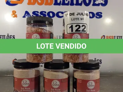 LOTE 122 - 05 QUILOS DE SAL ROSA DO HIMALAIA SENDO 02 GROSSO. (NO ESTADO, LEILÃO NÃO TEM GARANTIA E NEM DEVOLUÇÃO, SUJEITO A POSSÍVEIS AVARIAS VISÍVEIS/OCULTAS E/OU AUSÊNCIA DE COMPONENTES).