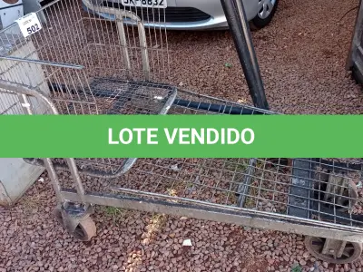 LOTE 502 - 01 CARRINHO PARA TRANSPORTE DE CARGAS. (NO ESTADO, LEILÃO NÃO TEM GARANTIA E NEM DEVOLUÇÃO, SUJEITO A POSSÍVEIS AVARIAS VISÍVEIS/OCULTAS E/OU AUSÊNCIA DE COMPONENTES).