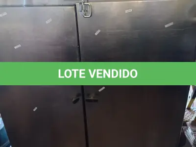 LOTE 416 - 01 ARMÁRIO PARA BANDEJAS EM AÇO INOX COM 02 PORTAS. (NO ESTADO, LEILÃO NÃO TEM GARANTIA E NEM DEVOLUÇÃO, SUJEITO A POSSÍVEIS AVARIAS VISÍVEIS/OCULTAS E/OU AUSÊNCIA DE COMPONENTES).