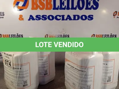 LOTE 074 - 20 LITROS DE SABONETE DE ESPUMA ANTISSÉPTICO. (NO ESTADO, LEILÃO NÃO TEM GARANTIA E NEM DEVOLUÇÃO, SUJEITO A POSSÍVEIS AVARIAS VISÍVEIS/OCULTAS E/OU AUSÊNCIA DE COMPONENTES).