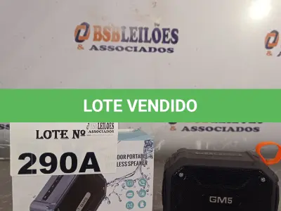 LOTE 290 - 01 CAIXA DE SOM BLUETOOTH MODELO GM5-112. (NO ESTADO, LEILÃO NÃO TEM GARANTIA E NEM DEVOLUÇÃO, SUJEITO A POSSÍVEIS AVARIAS VISÍVEIS/OCULTAS E/OU AUSÊNCIA DE COMPONENTES).