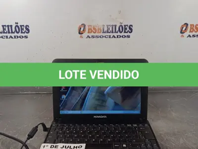 LOTE 049 - 01 NETBOOK NOVADATA, PROCESSADOR ATON, MEMORIA 2GB E HD DE 320GB COM FONTE. (NO ESTADO, LEILÃO NÃO TEM GARANTIA E NEM DEVOLUÇÃO, SUJEITO A POSSÍVEIS AVARIAS VISÍVEIS/OCULTAS E/OU AUSÊNCIA DE COMPONENTES).