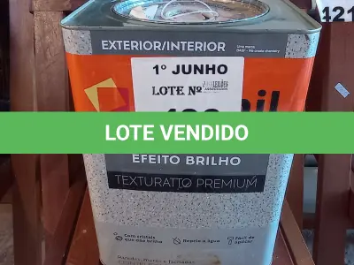 LOTE 496 - 01 LATA DE TEXTURATTO EFEITO BRILHO SUVINIL 24KG. (NO ESTADO, LEILÃO NÃO TEM GARANTIA E NEM DEVOLUÇÃO, SUJEITO A POSSÍVEIS AVARIAS VISÍVEIS/OCULTAS E/OU AUSÊNCIA DE COMPONENTES).