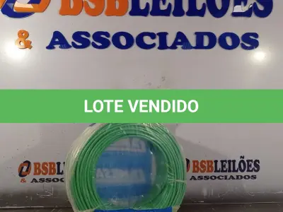 LOTE 062 - 01 ROLO DE CABO FLEXÍVEL MARCA LAMESA 1X4MM NA COR VERDE. (NO ESTADO, LEILÃO NÃO TEM GARANTIA E NEM DEVOLUÇÃO, SUJEITO A POSSÍVEIS AVARIAS VISÍVEIS/OCULTAS E/OU AUSÊNCIA DE COMPONENTES).