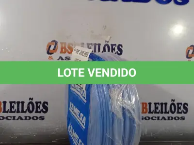 LOTE 069 - 01 ROLO DE CABO FLEXÍVEL MARCA LAMESA 1X4MM NA COR AZUL. (NO ESTADO, LEILÃO NÃO TEM GARANTIA E NEM DEVOLUÇÃO, SUJEITO A POSSÍVEIS AVARIAS VISÍVEIS/OCULTAS E/OU AUSÊNCIA DE COMPONENTES).