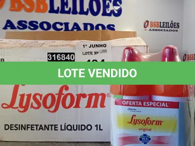 LOTE 494 - 12 LITROS DE LYSOFORM. (NO ESTADO, LEILÃO NÃO TEM GARANTIA E NEM DEVOLUÇÃO, SUJEITO A POSSÍVEIS AVARIAS VISÍVEIS/OCULTAS E/OU AUSÊNCIA DE COMPONENTES).